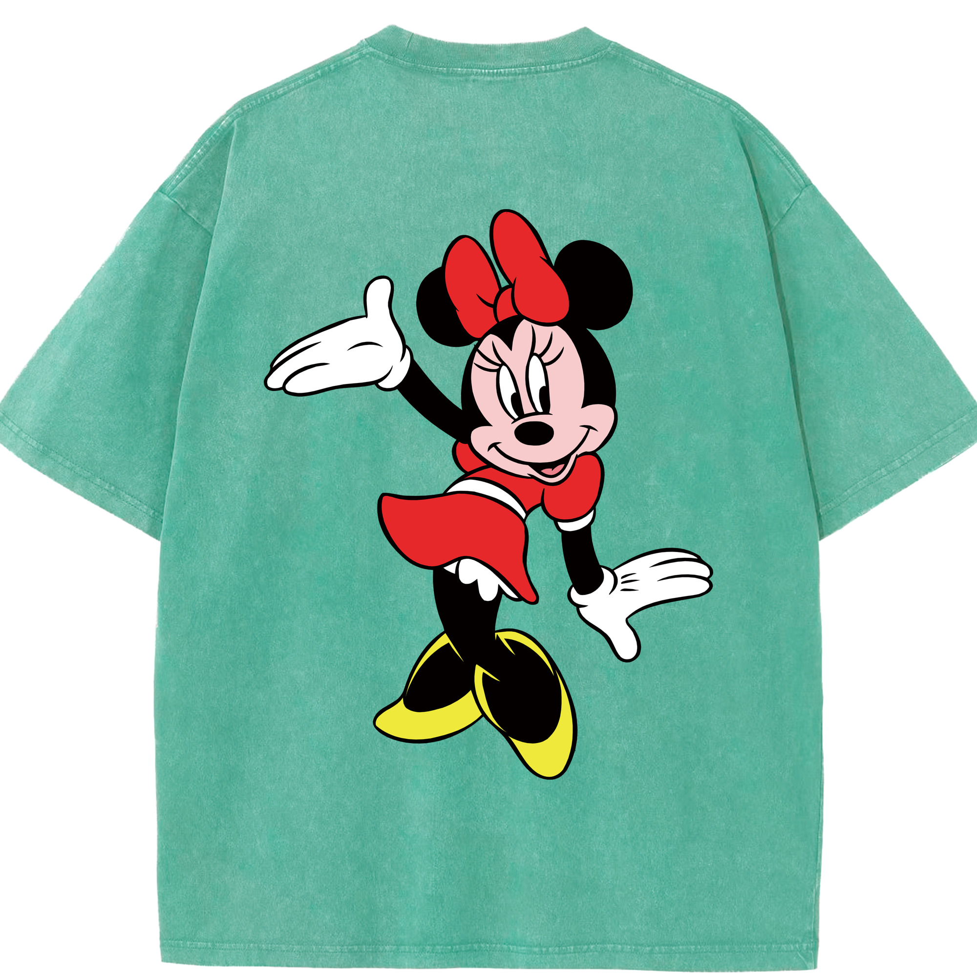 （画像用） ミッキーマウス Mickey Mouse 綿100% ヴィンテージ風 半袖Tシャツ（背面プリント）